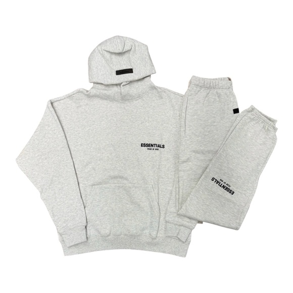 Essentials Other - Fear Of God Essentials Light Oatmeal Hoodie/Sweatpants Set